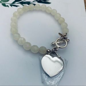 Things Remembered Heart Charm Bracelet Beads NWT